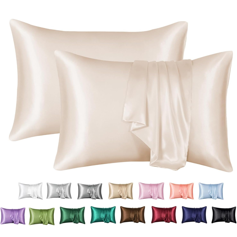 Silk Pillowcase - 髪と肌用のサテン枕カバー 2 パック シルク枕カバーに似た非常に柔らかく冷却効果のある封筒開閉式ホームテキスタイル