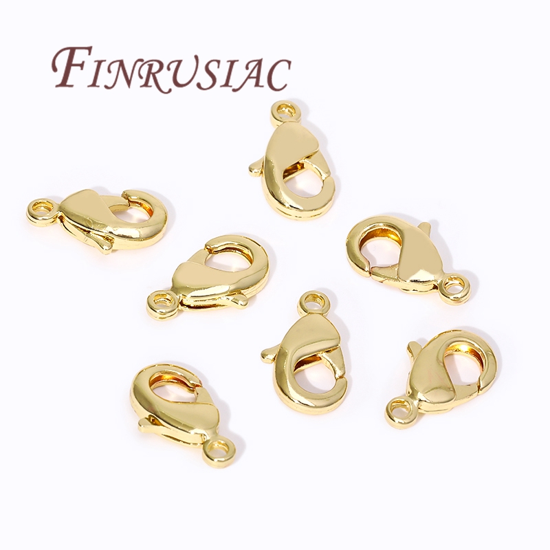 Gold Plated Jewelry - 18K金メッキロブスタークラスプ（ブレスレット用）、スプリングクラスプ（ジュエリー用）、DIYジュエリー製作用品、コネクタークラスプアクセサリー