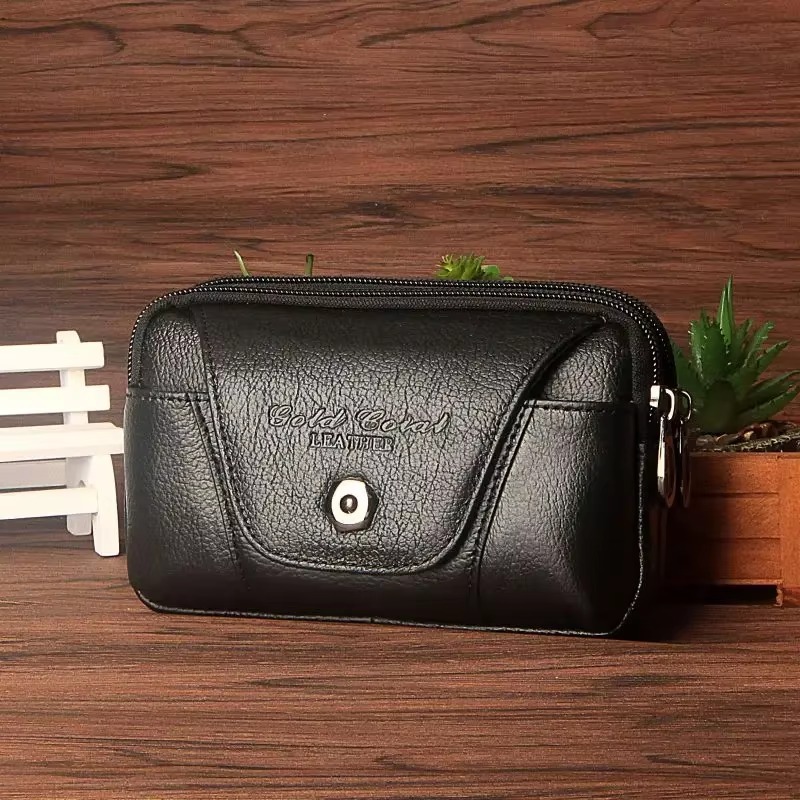 Leather Wallet Men - メンズ用、本革製、携帯電話用、タバコケース、バッグ、財布、本物の牛革製、ファッション性のある収納ポーチ、ヒップバッグ、ウエストベルト、ファニーパック。