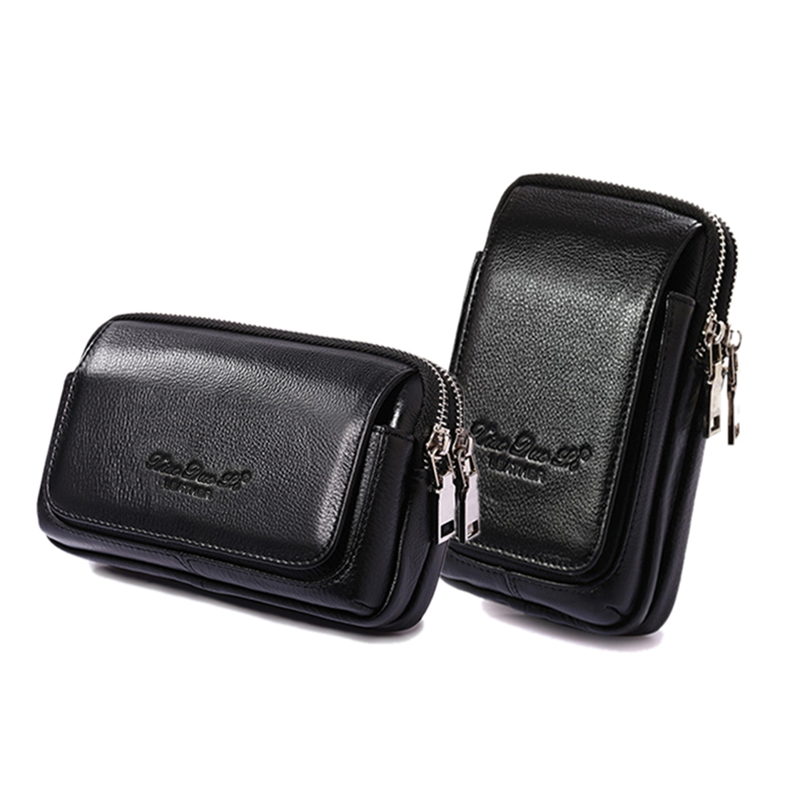 Leather Wallet Men - 男性本革ウエストファニーパックベルトバッグ財布タバコ ID カードホルダーポケットポーチお尻携帯電話/携帯電話ケースカバーバッグ