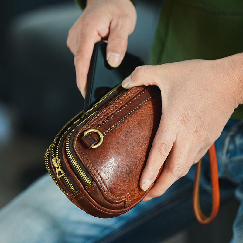 Leather Wallet Men - 本革の携帯電話の財布,男性のハンドバッグ,本物の牛革,高級ファッション,デザイナー,本革