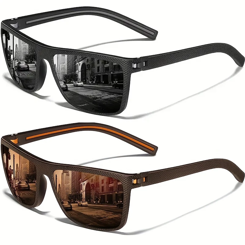 Sunglasses Uv400 - 男女兼用、軽量フレームのスクエア型アウトドアスポーツサングラス。UVカット機能付き。UV400。