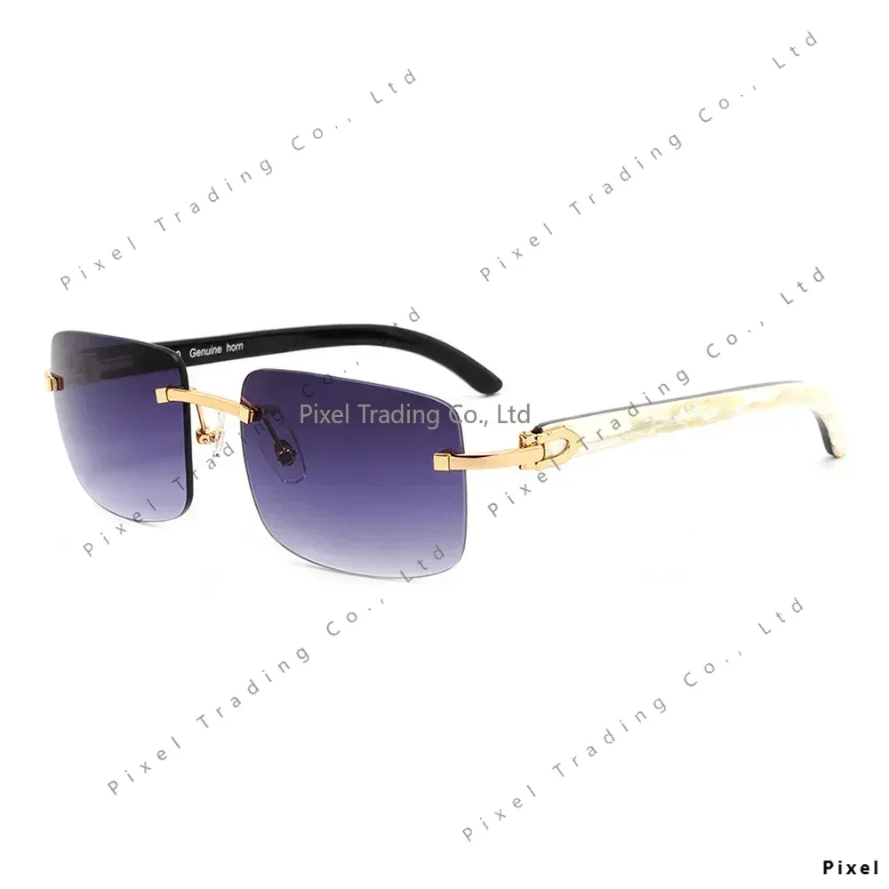 ブランド：カーター。ブラック＆ホワイトのバッファローホーン素 - Sunglasses Uv400 のレビューと価格