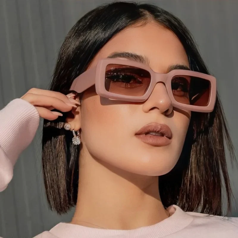 新作、小さめの長方形サングラス。レディース、ヴィンテージブラ - Designer Sunglasses のレビューと価格