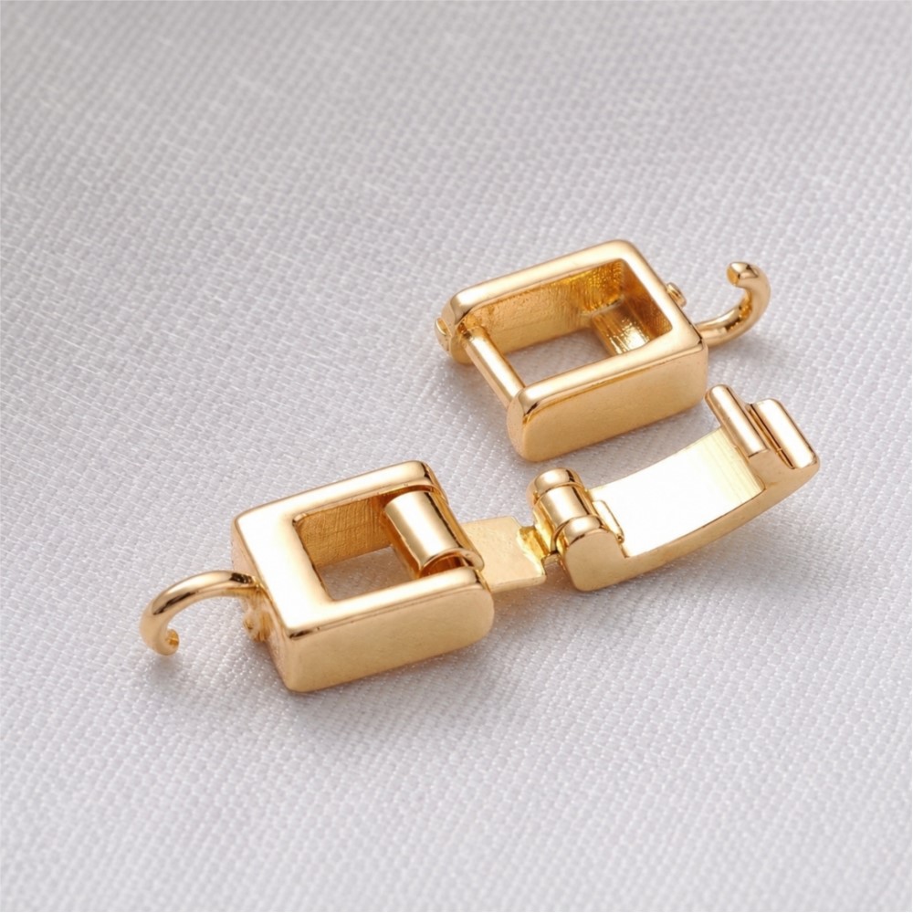 2個入り 18Kゴールド製ネックレス用レイヤリングクラスプ、 - Gold Plated Jewelry のレビューと価格
