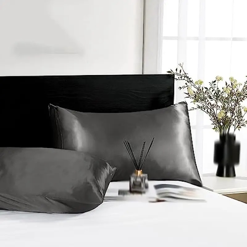 1/2枚入り サテンシルク枕カバー 髪と肌に優しい コーラル - Silk Pillowcase のレビューと価格
