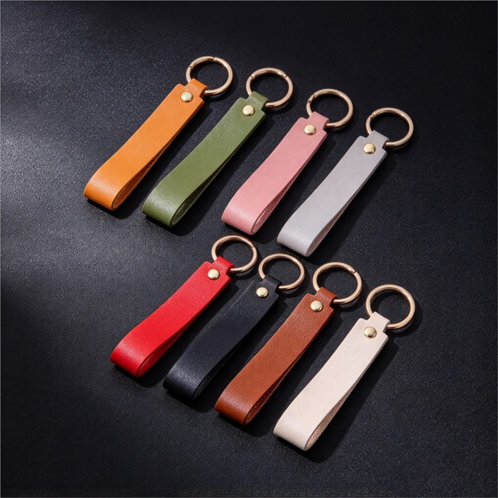 1個または5個入りのPUレザー製キーチェーン。男性・女性向け - Leather Wallet Men のレビューと価格