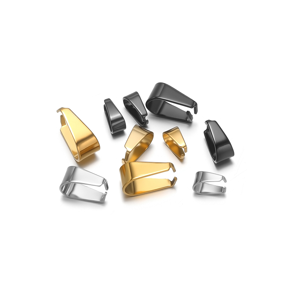 50 個ステンレス鋼ブラック/ゴールドカラーピンチクリップク - Gold Plated Jewelry のレビューと価格
