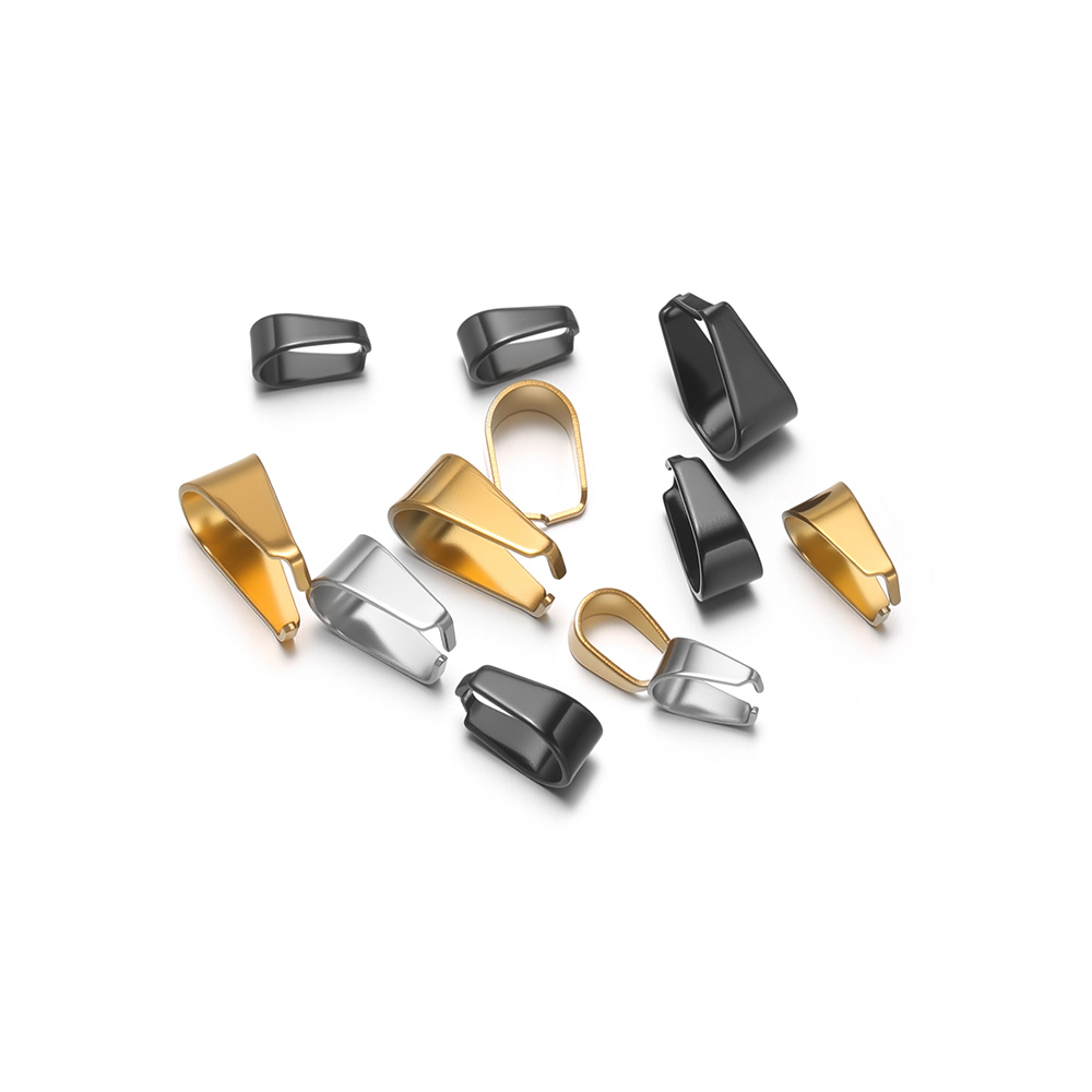 50 個ステンレス鋼ブラック/ゴールドカラーピンチクリップク - Gold Plated Jewelry のレビューと価格