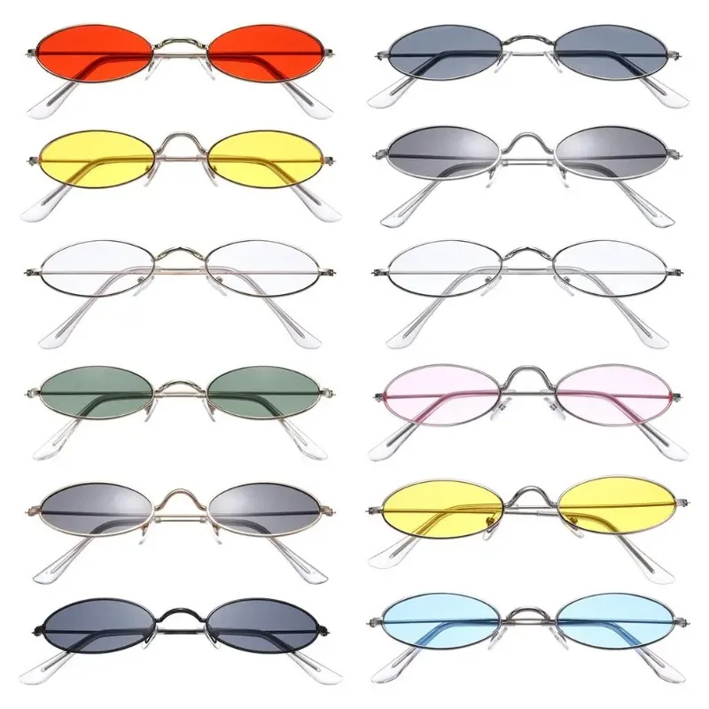 新作レトロ調の小さめオーバル型サングラス。ヴィンテージ風のデ - Sunglasses Uv400 のレビューと価格