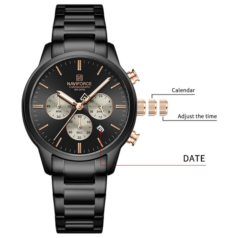 NAVIFORCE メンズクォーツクロノグラフウォッチ 防水 - Luxury Watch Men のレビューと価格