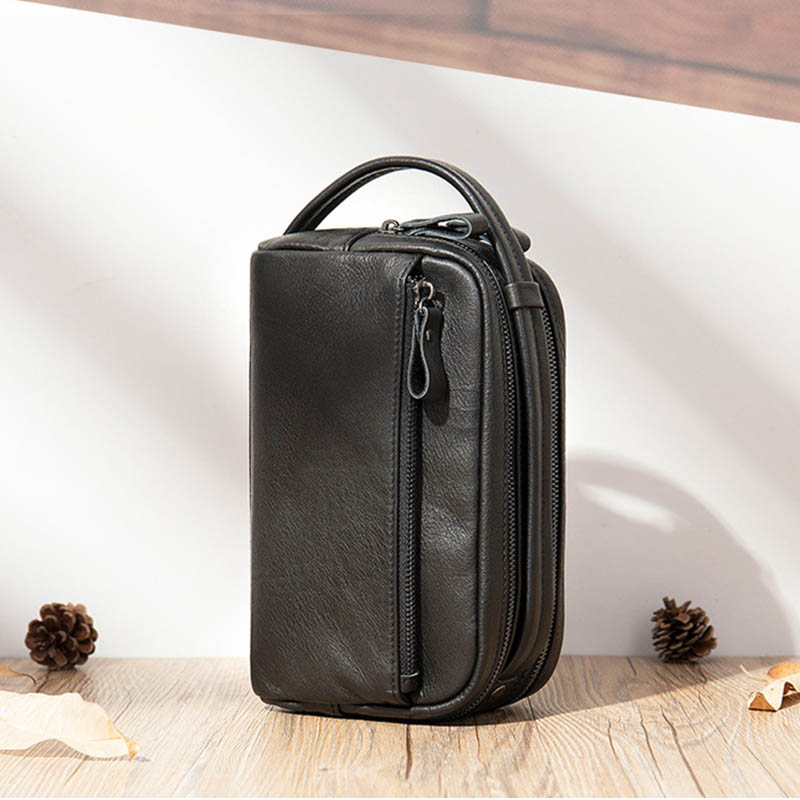 Luufan-男性と女性のための本革のハンドバッグ,ソフトウ - Leather Wallet Men のレビューと価格