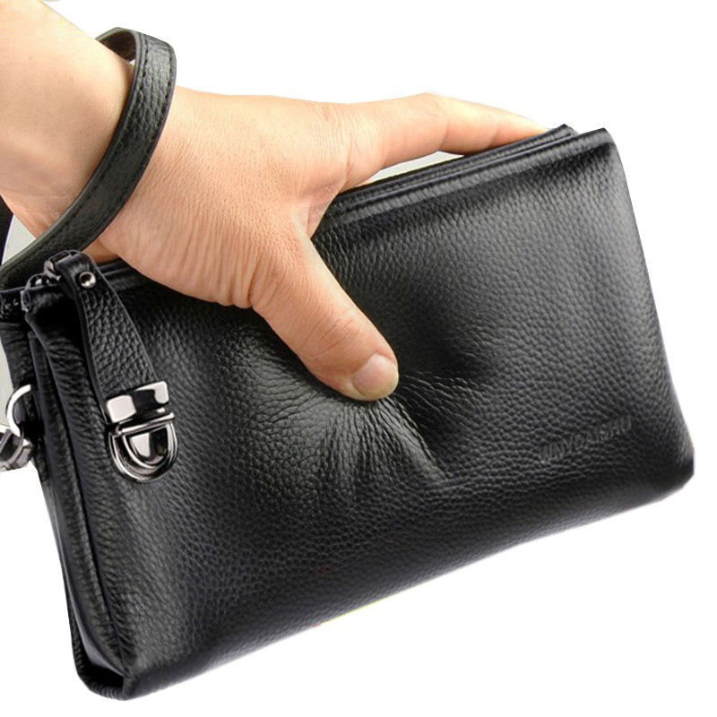 2025 ハンドバッグ男性本物の牛革韓国ロッククラッチ男性本 - Leather Wallet Men のレビューと価格