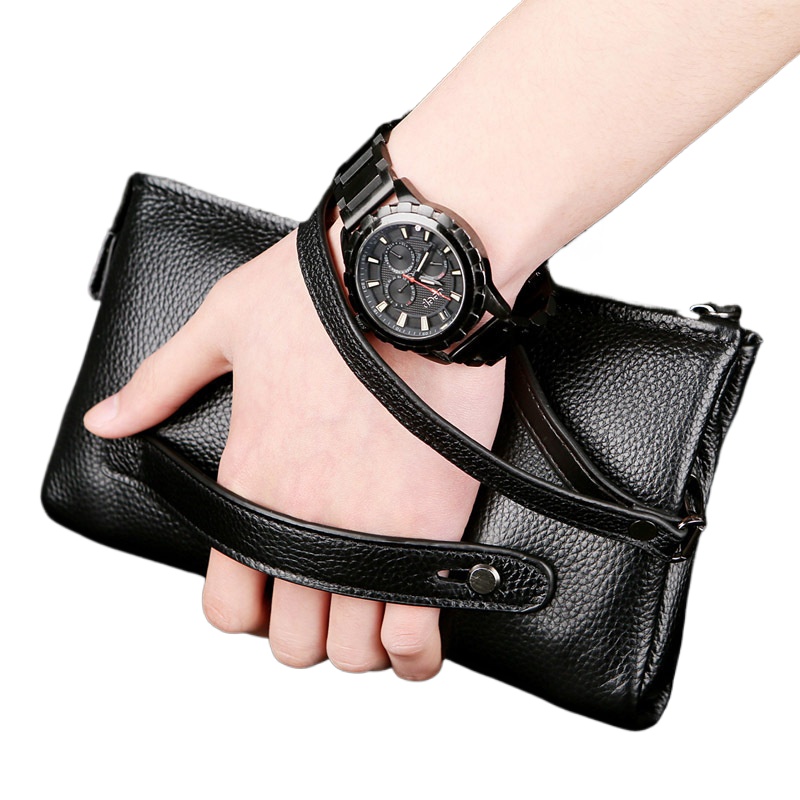 2025 ハンドバッグ男性本物の牛革韓国ロッククラッチ男性本 - Leather Wallet Men のレビューと価格