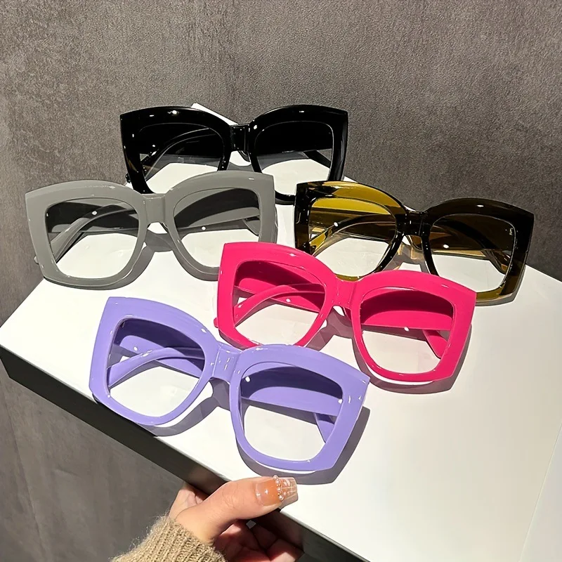 最新トレンドのスクエア型メガネ、多様なスタイルに合わせやすい - Sunglasses Uv400 のレビューと価格