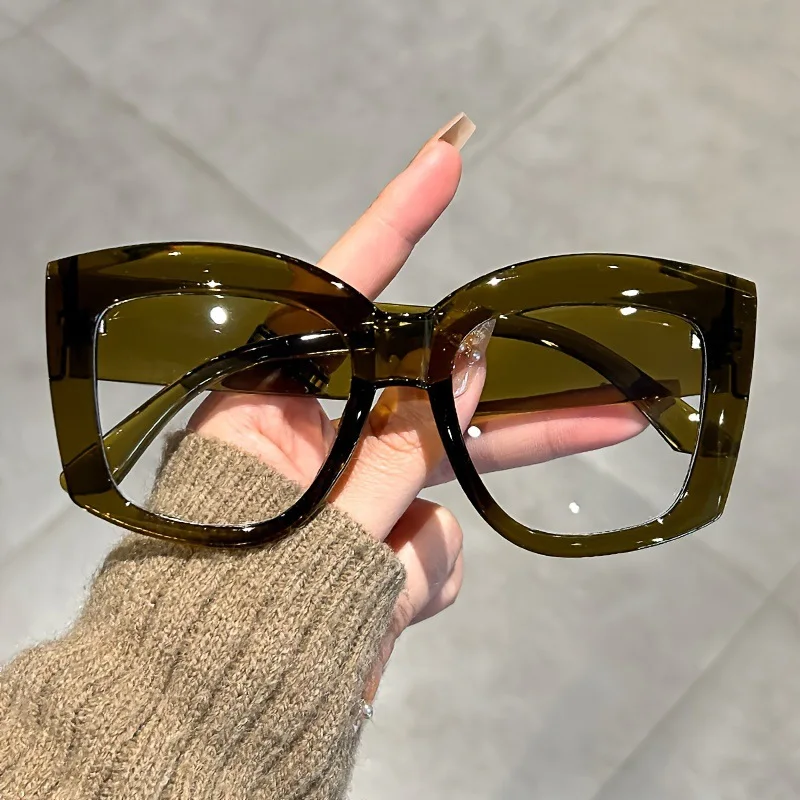 最新トレンドのスクエア型メガネ、多様なスタイルに合わせやすい - Sunglasses Uv400 のレビューと価格