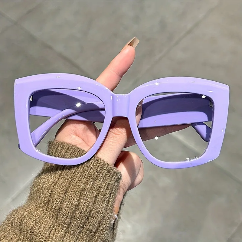 最新トレンドのスクエア型メガネ、多様なスタイルに合わせやすい - Sunglasses Uv400 のレビューと価格