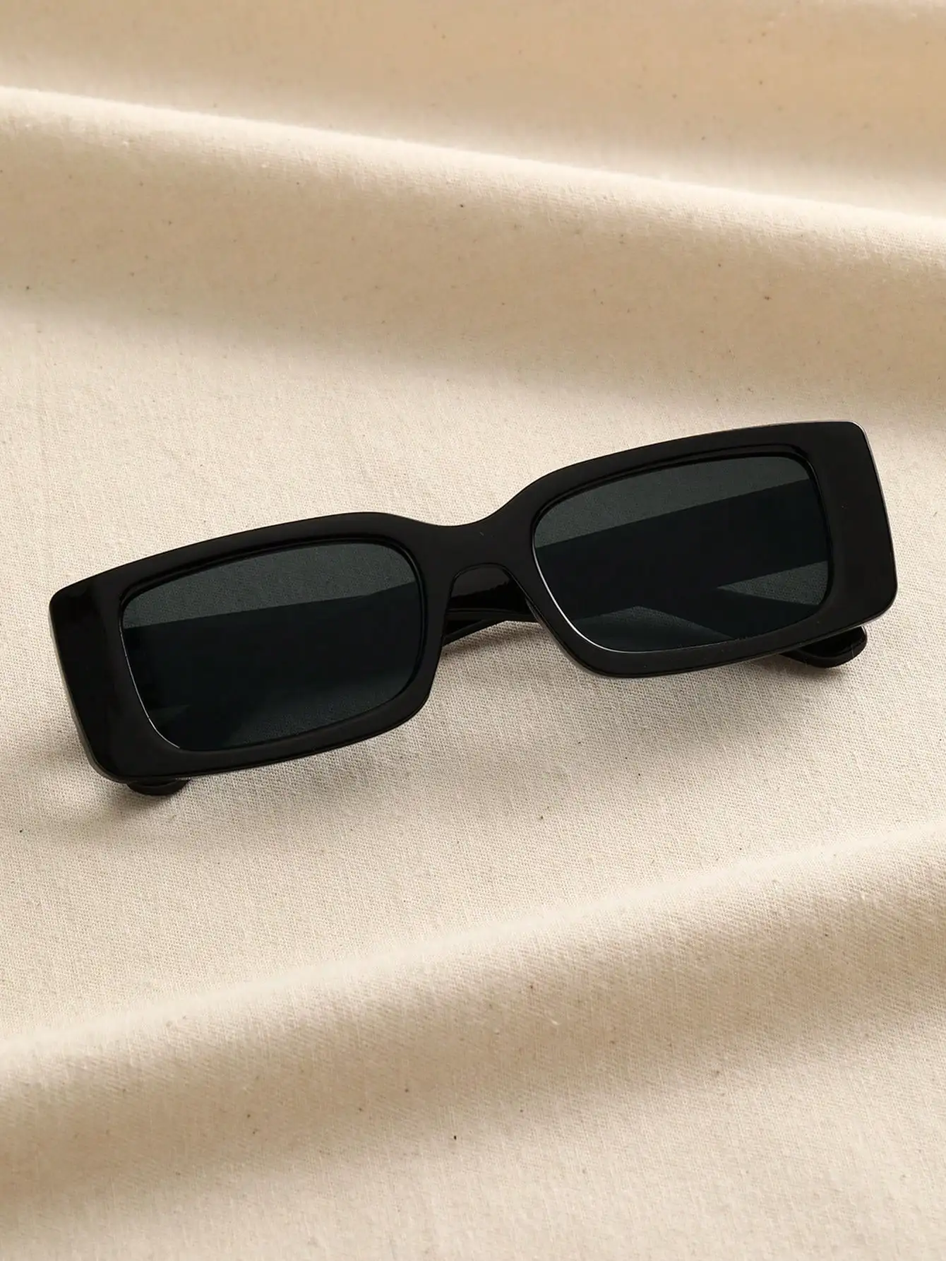 1個入り、男女兼用、黒色のプラスチック製、スクエア型、ファッ - Sunglasses Uv400 のレビューと価格