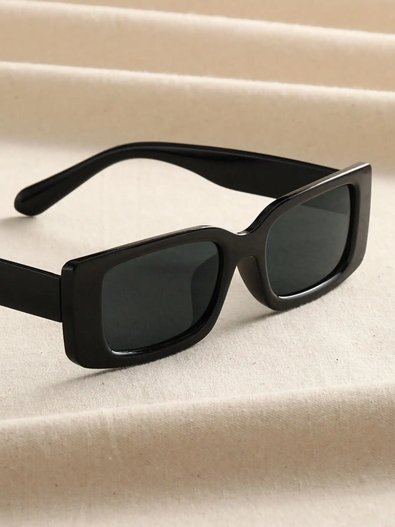 1個入り、男女兼用、黒色のプラスチック製、スクエア型、ファッ - Sunglasses Uv400 のレビューと価格