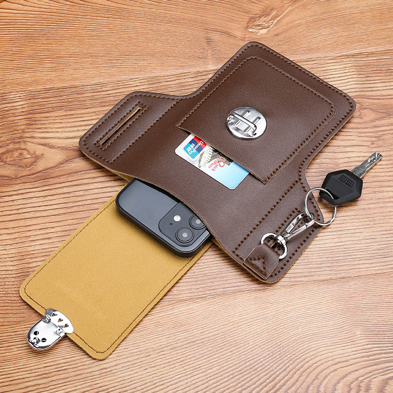 メンズベルト携帯電話ループホルスターケースウエストバッグ男性 - Leather Wallet Men のレビューと価格