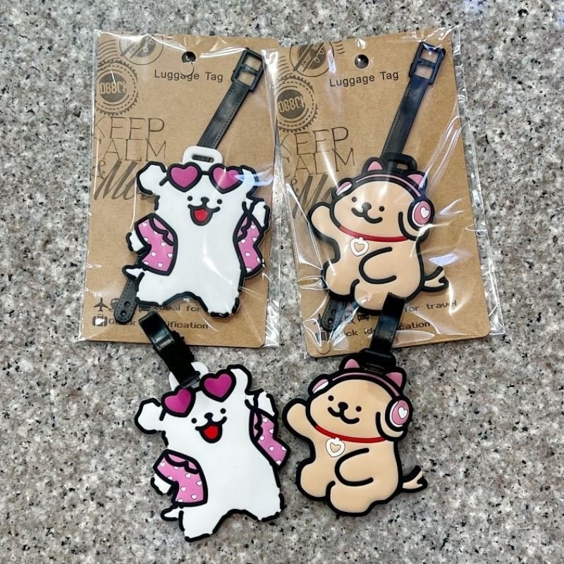    かわいい漫画犬のシリコン製荷物タグ、紛失防止スーツケ - Travel Luggage Set のレビューと価格
