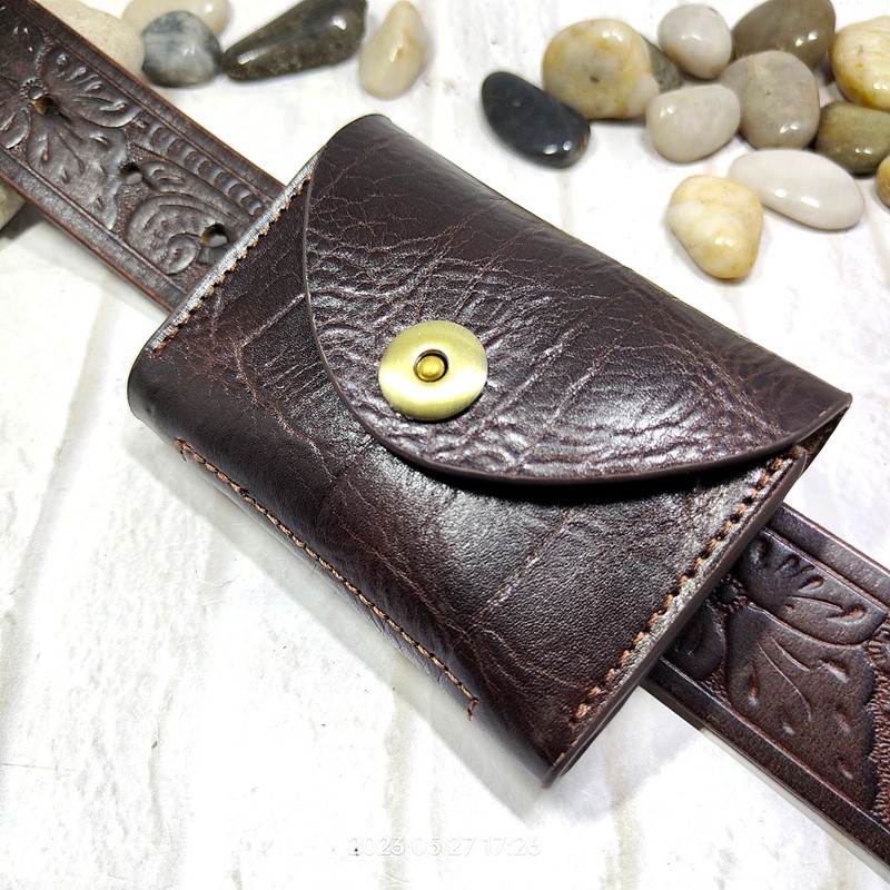 Blongk-男性用の小さな本革バッグ,カードホルダー,キー - Leather Wallet Men のレビューと価格
