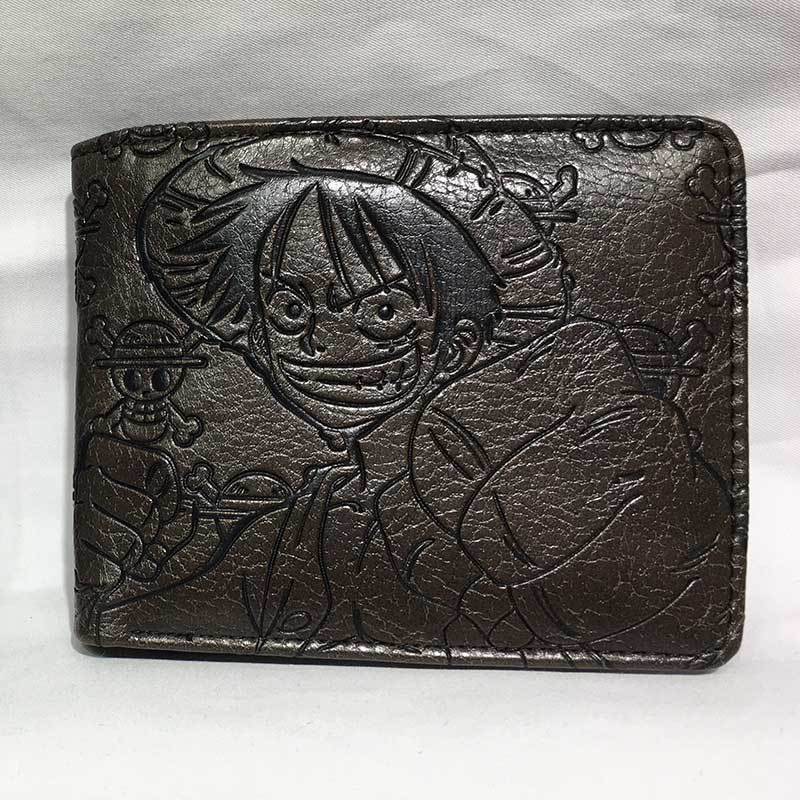 アニメワンピースルフィ海賊スカル PU レザー財布マルチカー - Leather Wallet Men のレビューと価格