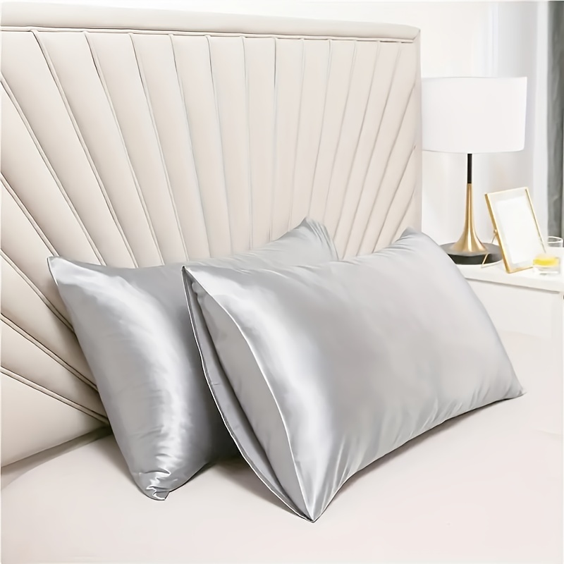 2ピースサテン枕カバーセット、柔らかく通気性があり、滑らかで - Silk Pillowcase のレビューと価格
