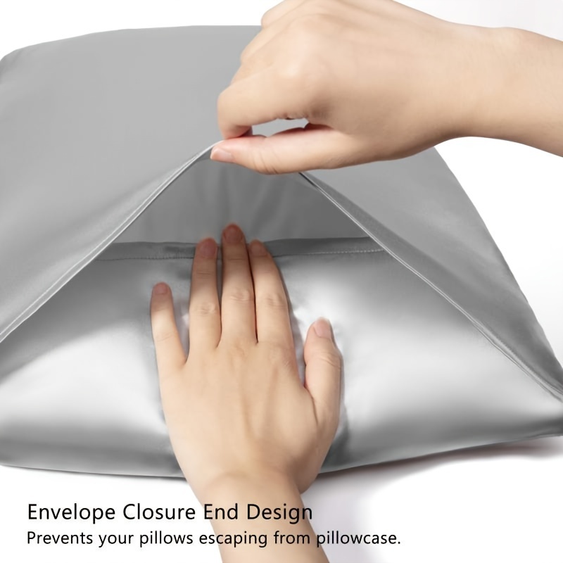 2ピースサテン枕カバーセット、柔らかく通気性があり、滑らかで - Silk Pillowcase のレビューと価格