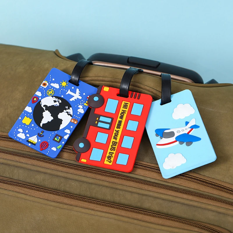 かわいい漫画の車 PVC シリコーン荷物タグ旅行荷物名札スー - Travel Luggage Set のレビューと価格