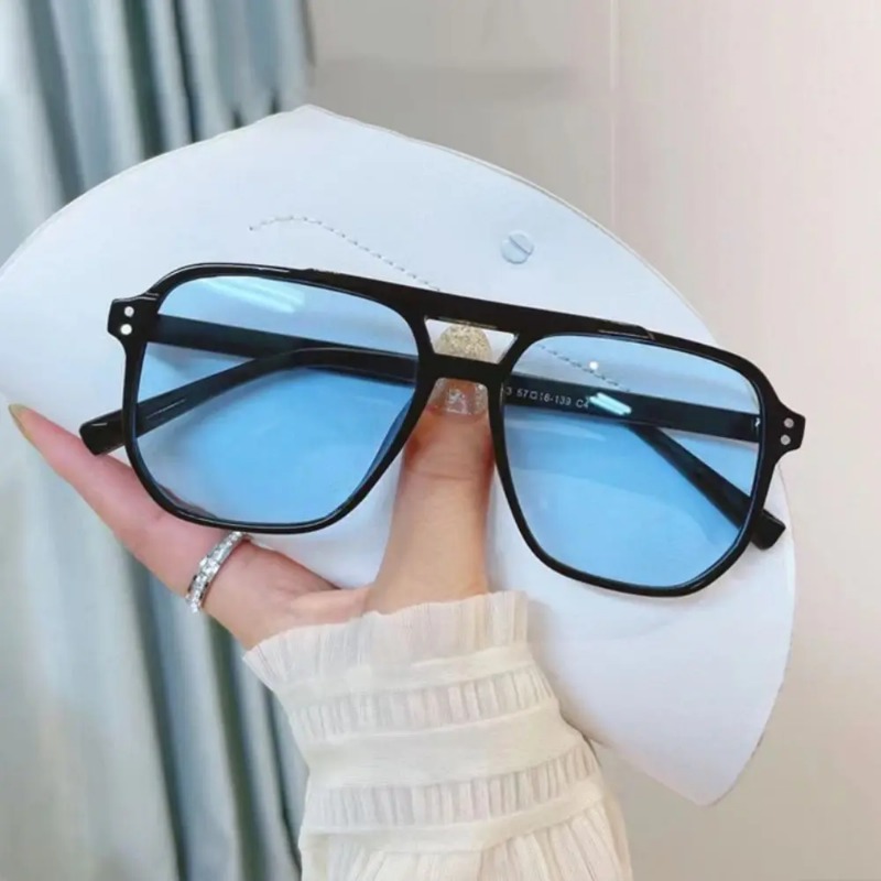 スクエアフレームサングラス、UVカット、旅行用アクセサリー、 - Sunglasses Uv400 のレビューと価格