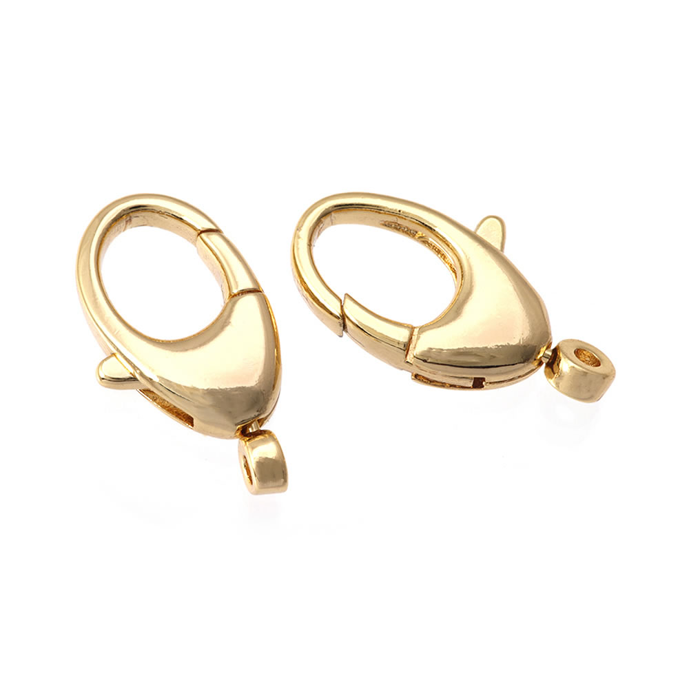 18Kゴールドカラー真鍮製回転式ロブスタークラスプ、ジュエリ - Gold Plated Jewelry のレビューと価格