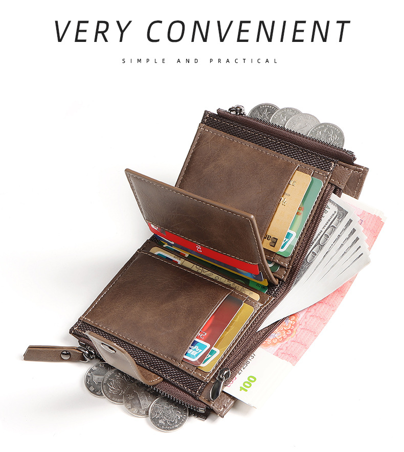 盗難防止クロスボーダービジネスレザースリムショートウォレット - Leather Wallet Men のレビューと価格