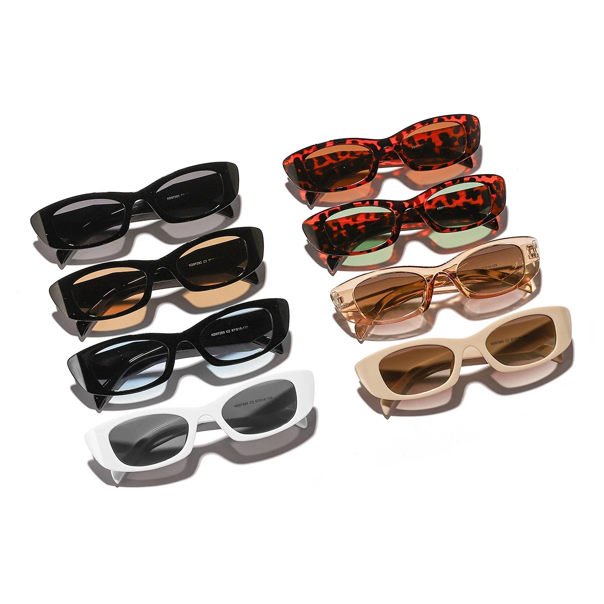ヴィンテージ風の小さめスクエア型サングラス。男女兼用。レトロ - Sunglasses Uv400 のレビューと価格