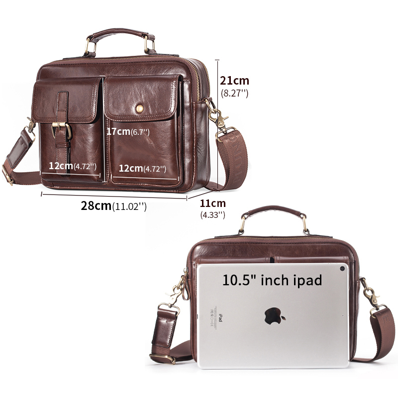 ブランドの新しい牛革メッセンジャーバッグ男性本革ハンドバッグ - Leather Briefcase のレビューと価格