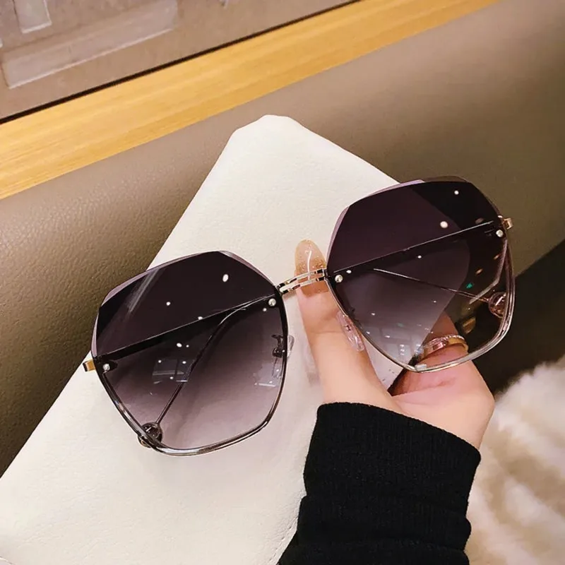 ブランドデザイン、ファッション、新しい多角形メタルサングラス - Designer Sunglasses のレビューと価格