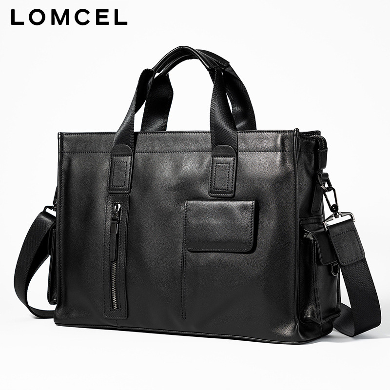 LOMCEL P116、おしゃれなハンドバッグ。本革製で、ビ - Leather Briefcase のレビューと価格