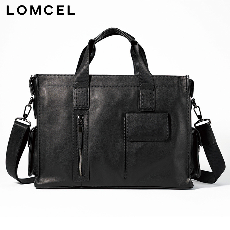 LOMCEL P116、おしゃれなハンドバッグ。本革製で、ビ - Leather Briefcase のレビューと価格