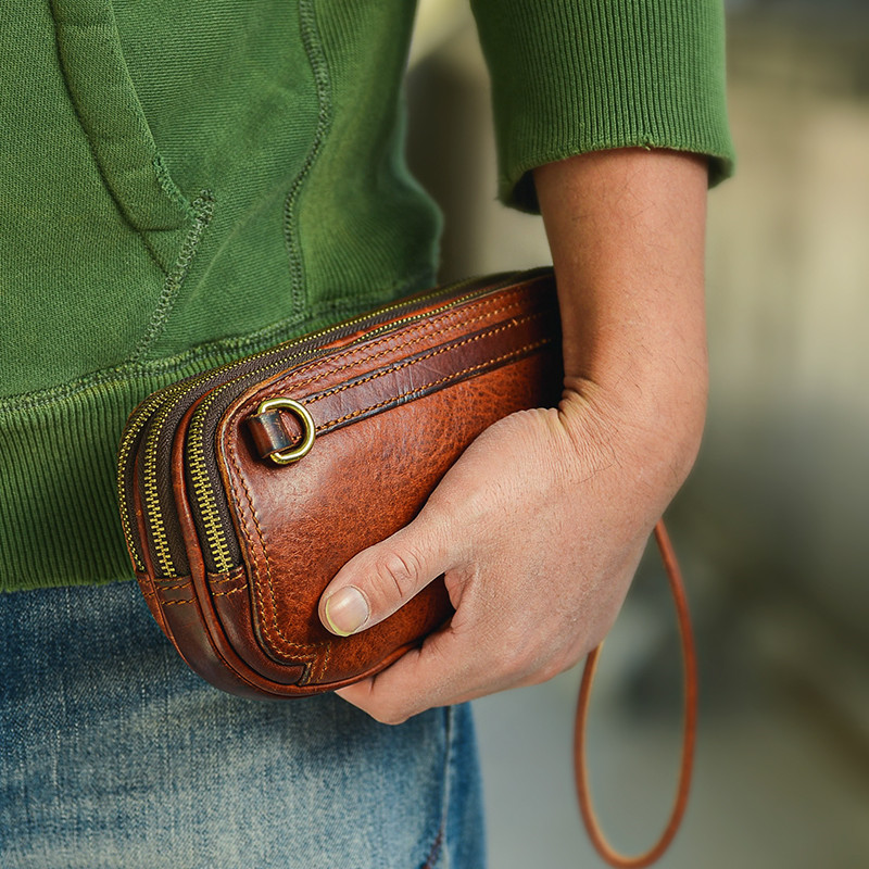 本革の携帯電話の財布,男性のハンドバッグ,本物の牛革,高級フ - Leather Wallet Men のレビューと価格