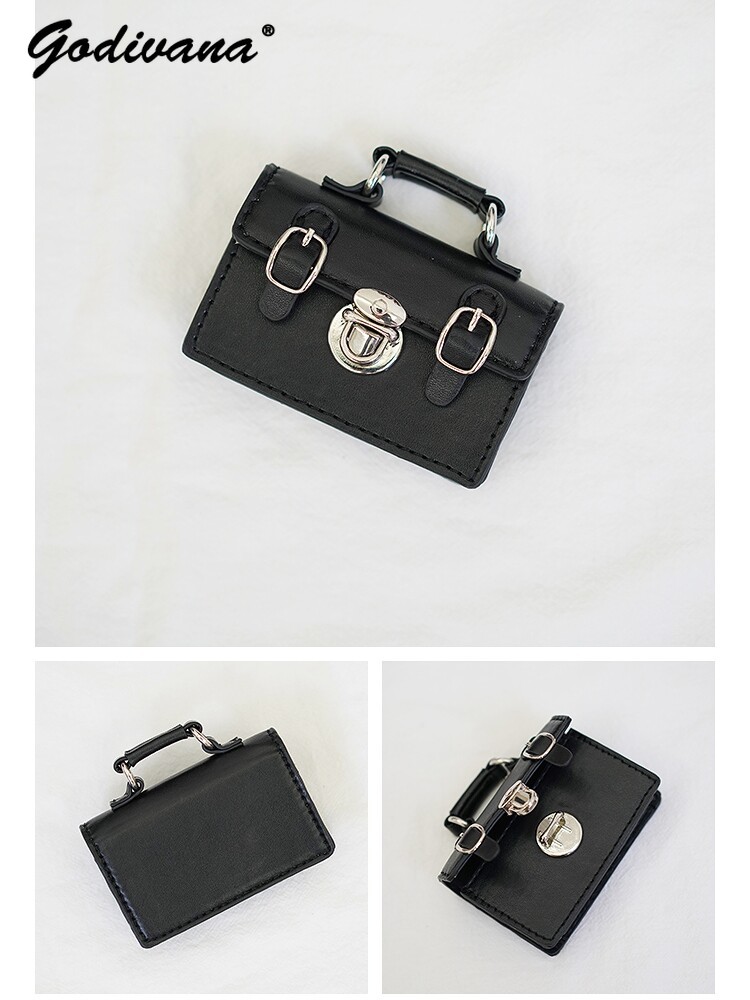 1/3、1/4サイズのBJDドール用、ヴィンテージ風プレッピ - Leather Briefcase のレビューと価格
