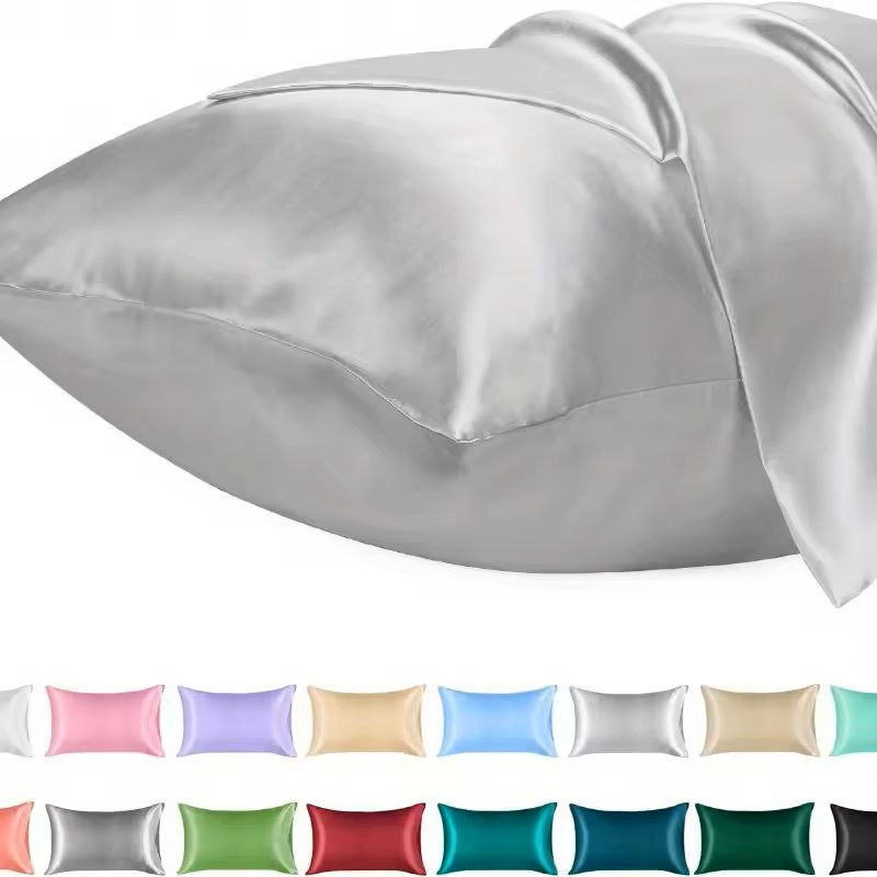 1枚入りサテン枕カバー、髪に優しいシルクのような肌触り、滑ら - Silk Pillowcase のレビューと価格