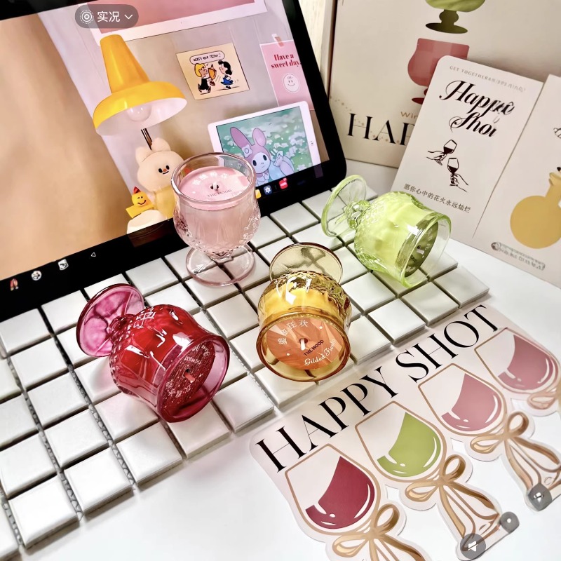 香り付きキャンドルギフトセット ワイングラス型 4種の香り  - Luxury Gift Set のレビューと価格