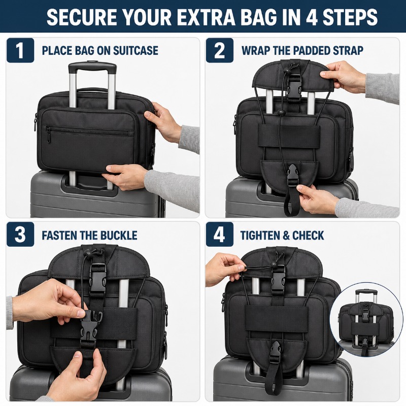 耐摩耗性オックスフォードクロスラゲージストラップ1個、旅行荷 - Travel Luggage Set のレビューと価格